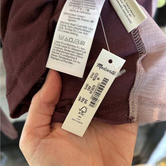 Madewell long sleeve whisper cotton tee NWT - Picture 5 of 5